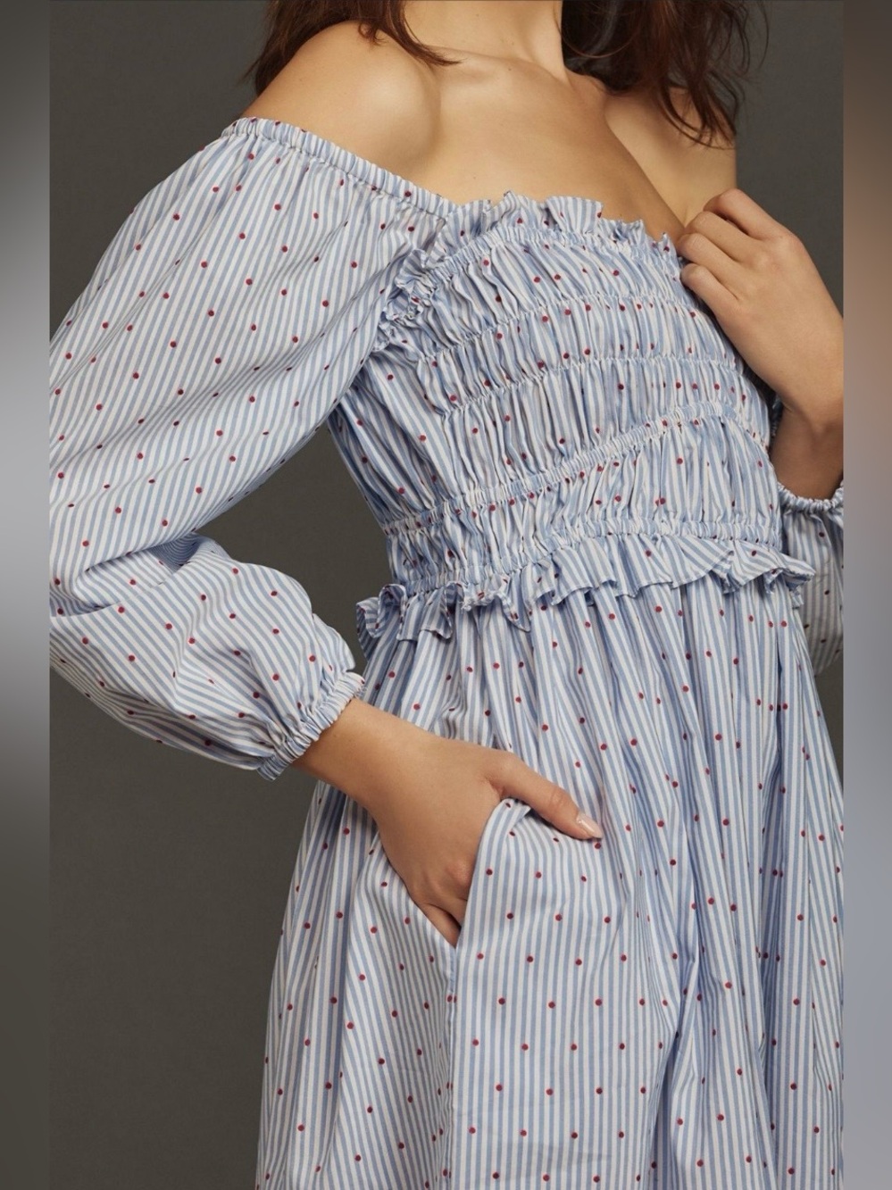 Maeve Smocked Midi Dress 2X